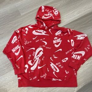 Vintage Nike Just Do It Red Sweatshirt Size XL